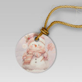 Gepersonaliseerde Schattigee Sneeuwman Kerstcadeau Bedankjes Labels