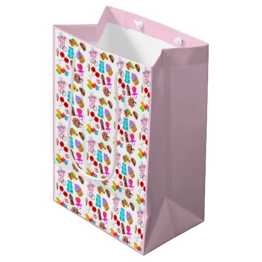 Gepersonaliseerde Schattigee Snoep Gift Bag Medium Cadeauzakje (Voorkant Gekanteld)