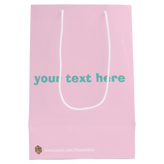 Gepersonaliseerde Schattigee Snoep Gift Bag Medium Cadeauzakje (Achterkant)