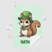 Gepersonaliseerde Schattigee St. Patrick's Day Eek Golfhanddoek (Insitu)