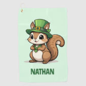 Gepersonaliseerde Schattigee St. Patrick's Day Eek Golfhanddoek (Voorkant)