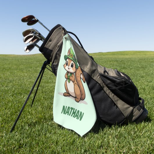 Gepersonaliseerde Schattigee St. Patrick's Day Eek Golfhanddoek (Groen)