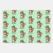 Gepersonaliseerde Schattigee St. Patrick's Day Eek Inpakpapier Vel (Voorkant 3)