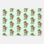 Gepersonaliseerde Schattigee St. Patrick's Day Eek Inpakpapier Vel (Voorkant 2)