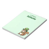 Gepersonaliseerde Schattigee St. Patrick's Day Eek Notitieblok (Linkerzijde)
