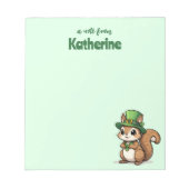 Gepersonaliseerde Schattigee St. Patrick's Day Eek Notitieblok (Voorkant)