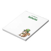 Gepersonaliseerde Schattigee St. Patrick's Day Eek Notitieblok (Linkerzijde)