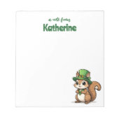 Gepersonaliseerde Schattigee St. Patrick's Day Eek Notitieblok (Voorkant)
