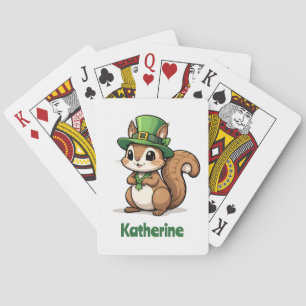 Gepersonaliseerde Schattigee St. Patrick's Day Eek Pokerkaarten