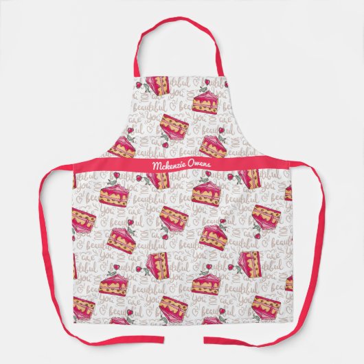 Gepersonaliseerde Schattigee & Sweet Cakes Love Qu Schort (Voorkant)