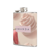 Gepersonaliseerde Schattigee Sweet Strawberry Crea Heupfles (Links)