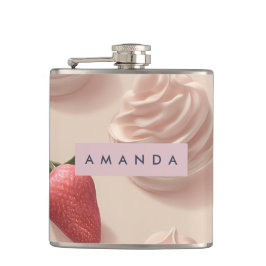 Gepersonaliseerde Schattigee Sweet Strawberry Crea Heupfles