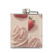 Gepersonaliseerde Schattigee Sweet Strawberry Crea Heupfles (Achterkant)
