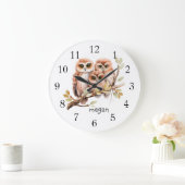 Gepersonaliseerde Schattigee Uil Grote Klok (Huis)