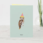 Gepersonaliseerde Schattigee Uil Kleindochter Verj Kaart (Achterkant)