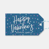 Gepersonaliseerde Schattigee Valentijns Cadeaulabel (Voorkant (Horizontaal))