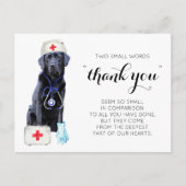 Gepersonaliseerde Schattigee Verpleegkunde Dank u  Feestdagenkaart (Voorkant)