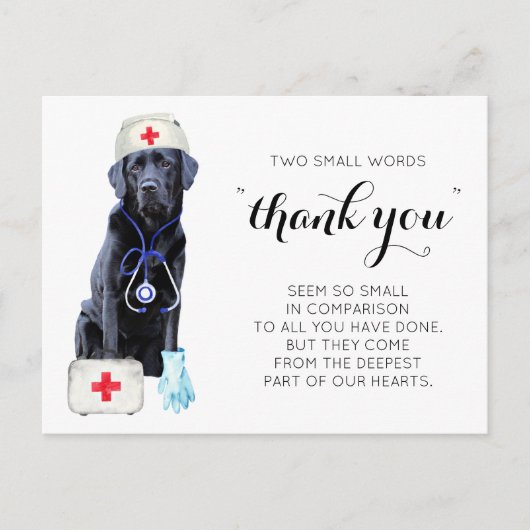 Gepersonaliseerde Schattigee Verpleegkunde Dank u  Feestdagenkaart (Voorkant)