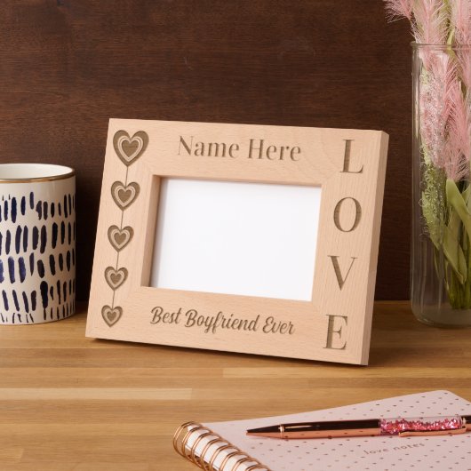 Gepersonaliseerde Schattigee Vijf Hart Snaar en LI Gegraveerde Lijstjes (Links)