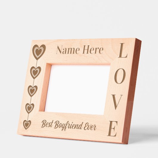 Gepersonaliseerde Schattigee Vijf Hart Snaar en LI Gegraveerde Lijstjes (Links)