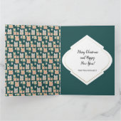 Gepersonaliseerde Schattigee vintage kerstcadeaus Kaart (Binnen)