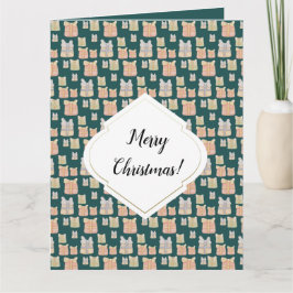 Gepersonaliseerde Schattigee vintage kerstcadeaus Kaart