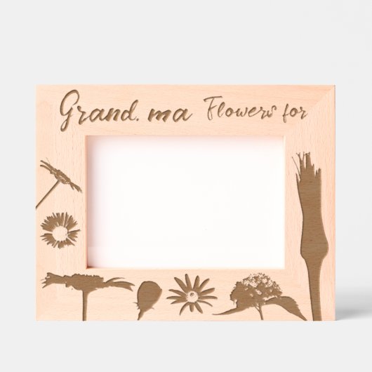 Gepersonaliseerde Schattigee voorjaarsbloemen Gegraveerde Lijstjes (Voorkant)