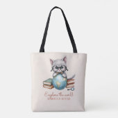 Gepersonaliseerde Schattigee "Wander Cat" Tote Bag (Achterkant)