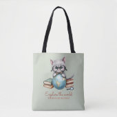 Gepersonaliseerde Schattigee "Wander Cat" Tote Bag (Voorkant)
