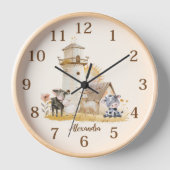 Gepersonaliseerde Schattigee Waterverf boerderijdi (Voorkant)