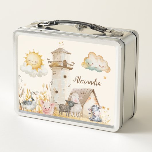 Gepersonaliseerde Schattigee Waterverf boerderijdi (Achterkant)