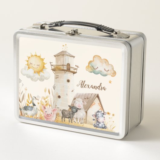 Gepersonaliseerde Schattigee Waterverf boerderijdi (Voorkant)