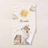 Gepersonaliseerde Schattigee Waterverf boerderijdi Bad Handdoek (Handdoek)