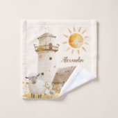 Gepersonaliseerde Schattigee Waterverf boerderijdi Bad Handdoek (Wasdoekje)