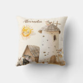 Gepersonaliseerde Schattigee Waterverf boerderijdi Kussen (Achterkant)