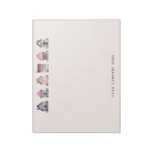 Gepersonaliseerde Schattigee Waterverf huizen onro Notitieblok (Linkerzijde)