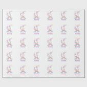 Gepersonaliseerde Schattigee Waterverf Regenboog E Cadeaupapier (Vlak)