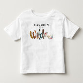 Gepersonaliseerde Schattigee Wild One 1st Birthday Kinder Shirts (Voorkant)