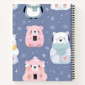 Gepersonaliseerde Schattigee Winter Beer & Penguin Notitieboek (Achterkant)