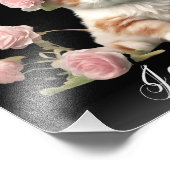 Gepersonaliseerde Schattigee witte kitten kat in b Foto Afdruk (Hoek)