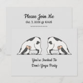 Gepersonaliseerde Schattigee Yoga Hond Thema Uitno Kaart (Voorkant / Achterkant)