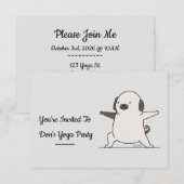 Gepersonaliseerde Schattigee Yoga Hond Thema Uitno Kaart (Voorkant / Achterkant)