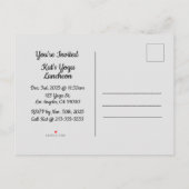 Gepersonaliseerde Schattigee yogakat voor Cat & yo Uitnodiging Briefkaart (Achterkant)