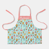 Gepersonaliseerde Schattigee zomer Ice Cream Sweet Schort (Voorkant)