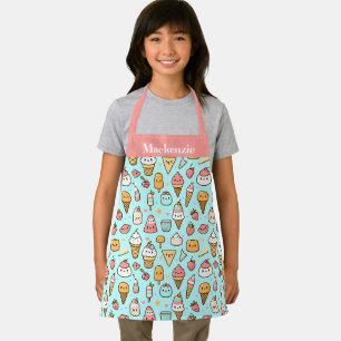 Gepersonaliseerde Schattigee zomer Ice Cream Sweet Schort