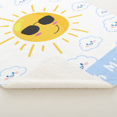 Gepersonaliseerde Schattigee zon en cloud Baby Sherpa Deken (3/4)