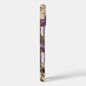 Gepersonaliseerde  schedel en paarse bloemen Case-Mate iPhone case (Achterkant / Rechts)