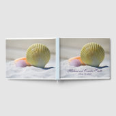 Gepersonaliseerde schelpen op het strand bruiloft gastenboek (Volledig)