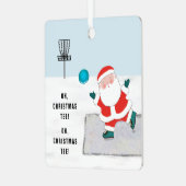 Gepersonaliseerde Schijf met kerstcadeautjes 2022 Metalen Ornament (Voorkant links)