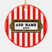 gepersonaliseerde schijf voor kerstmis keramisch ornament (Achterkant)